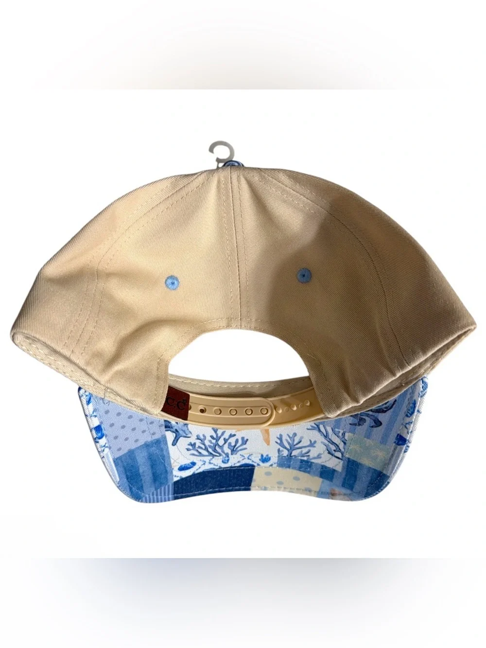 NWOT C.C. Salty Beige Cap with Blue Embroidery